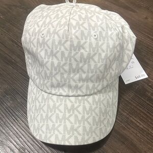 Michael Kors womans Monogram Cap in White